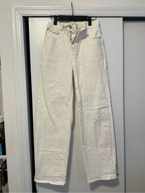 Madewell Perfect Wide Leg Vintage White Crop Jeans